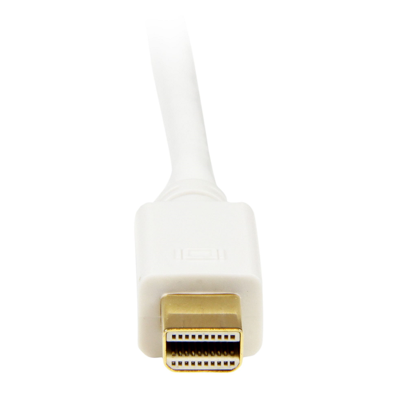StarTech MDP2DVIMM3W 3 ft Mini DisplayPort to DVI Adapter Converter Cable - White